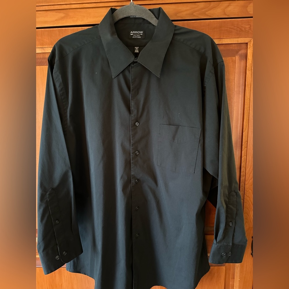 Arrow fitted wrinkle free stretch shirt 17.5/32/33